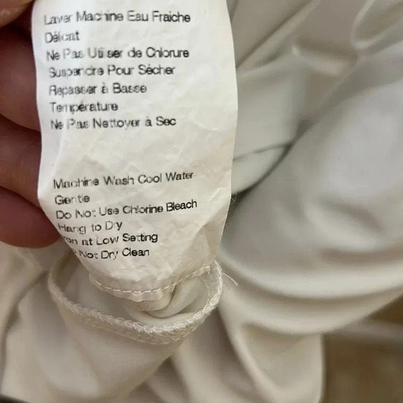 LISETTE Blouse,women M.twist side knot,V-neck,asymmetrical hem,classic,career EC - Picture 14 of 14